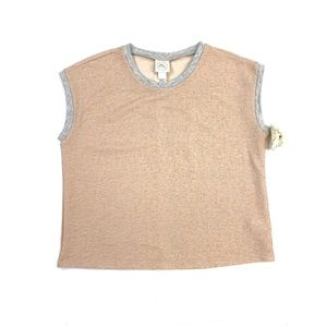 Blush Knit Shimmer Womens Shell